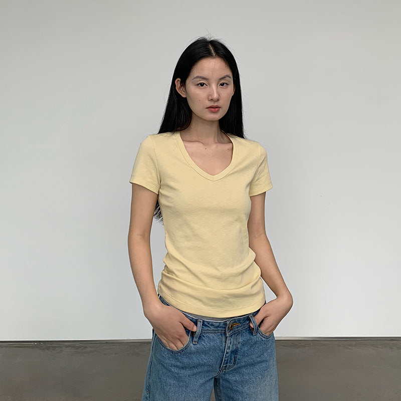 Load image into Gallery viewer, V-Neck Short-Sleeve T-Shirt