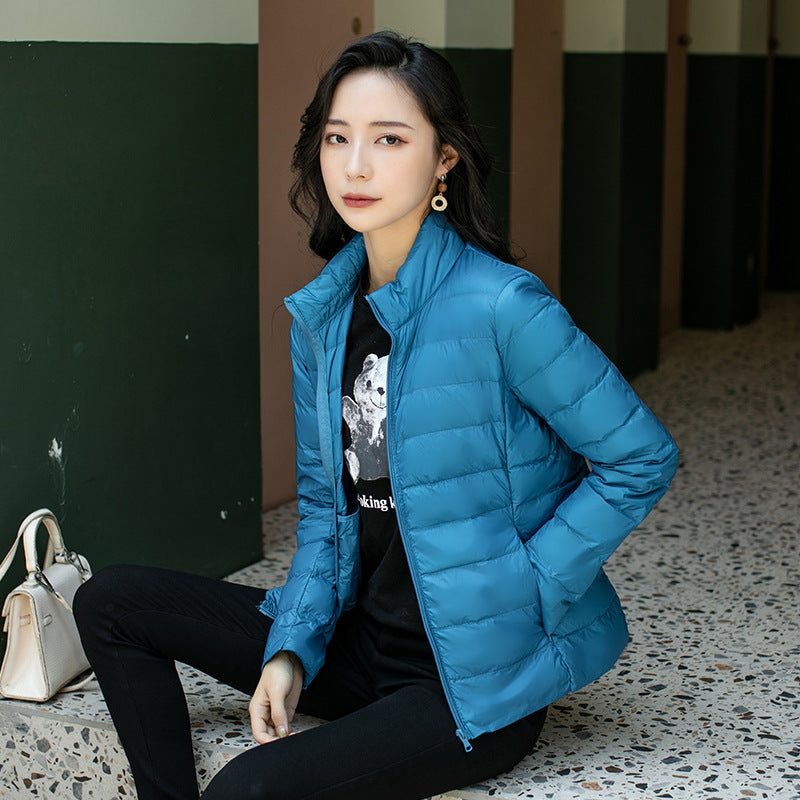 Load image into Gallery viewer, Women's Stand Collar Down Jacket