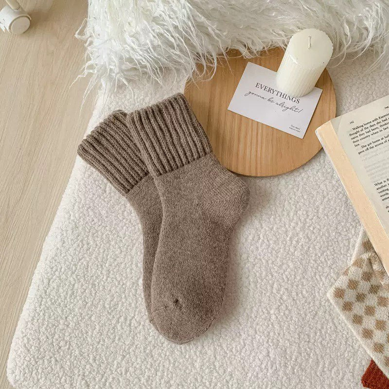 Load image into Gallery viewer, Fleece Lined Terry Mid-Calf Socks