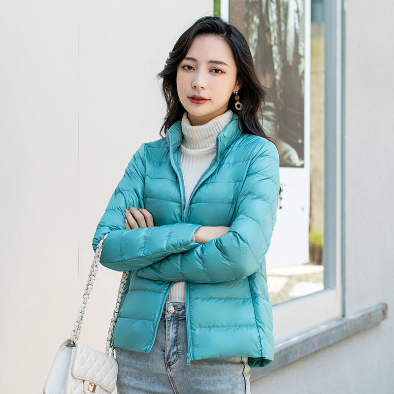 Load image into Gallery viewer, Women's Stand Collar Down Jacket