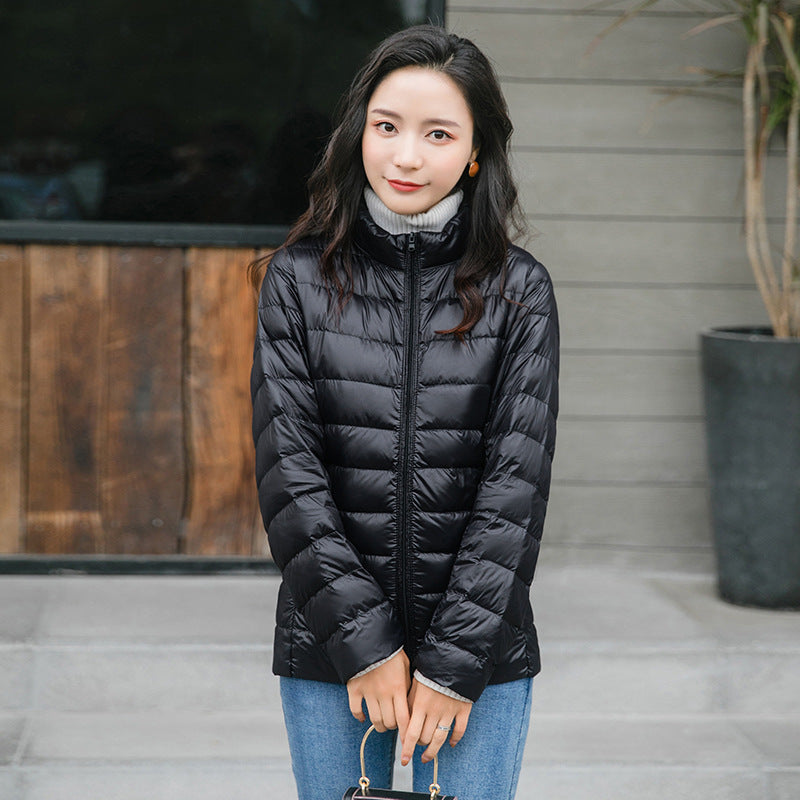 Load image into Gallery viewer, Women's Stand Collar Down Jacket