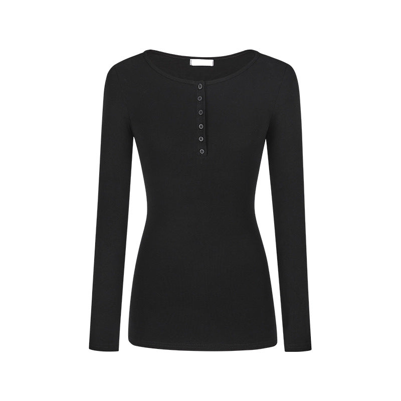 Load image into Gallery viewer, Button-fitted long-sleeved base layer