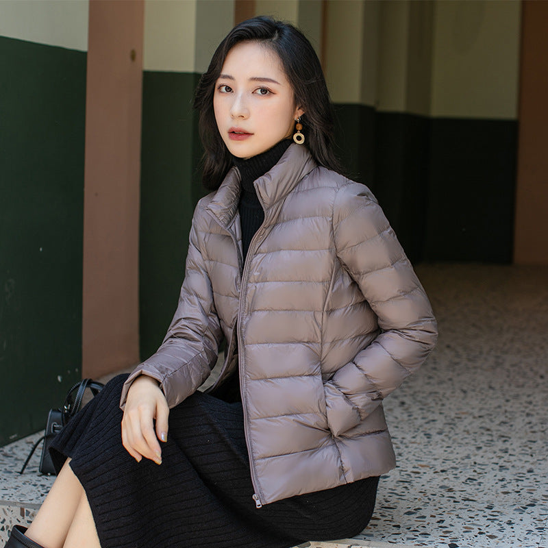 Load image into Gallery viewer, Women's Stand Collar Down Jacket