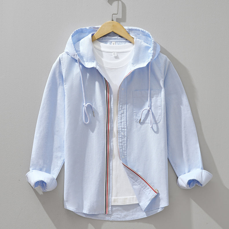Load image into Gallery viewer, Trendy Hooded Long-Sleeve Shirt