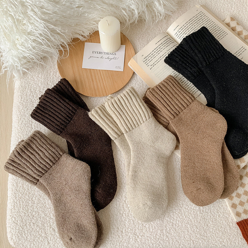 Load image into Gallery viewer, Fleece Lined Terry Mid-Calf Socks
