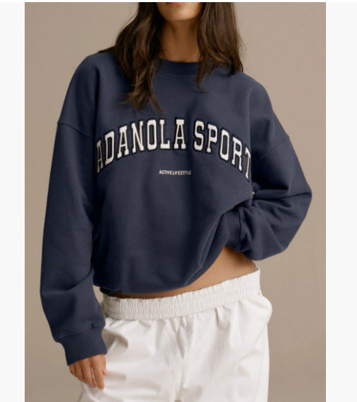 Load image into Gallery viewer, Women's Letter Embroidered Casual Sweatshirt