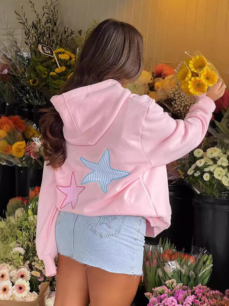 Load image into Gallery viewer, Women's Star Embroidered Hoodie