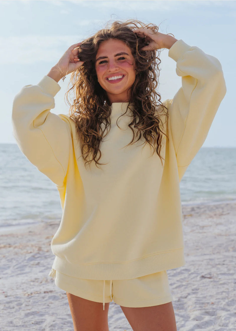 Load image into Gallery viewer, Women's Round Neck Sweatshirt & Shorts Set