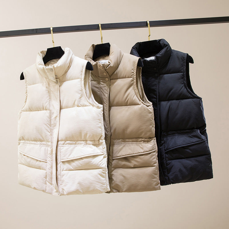 Load image into Gallery viewer, Women's Cotton Padded Vest Sleeveless Casual Jacket – photo 1 of 10