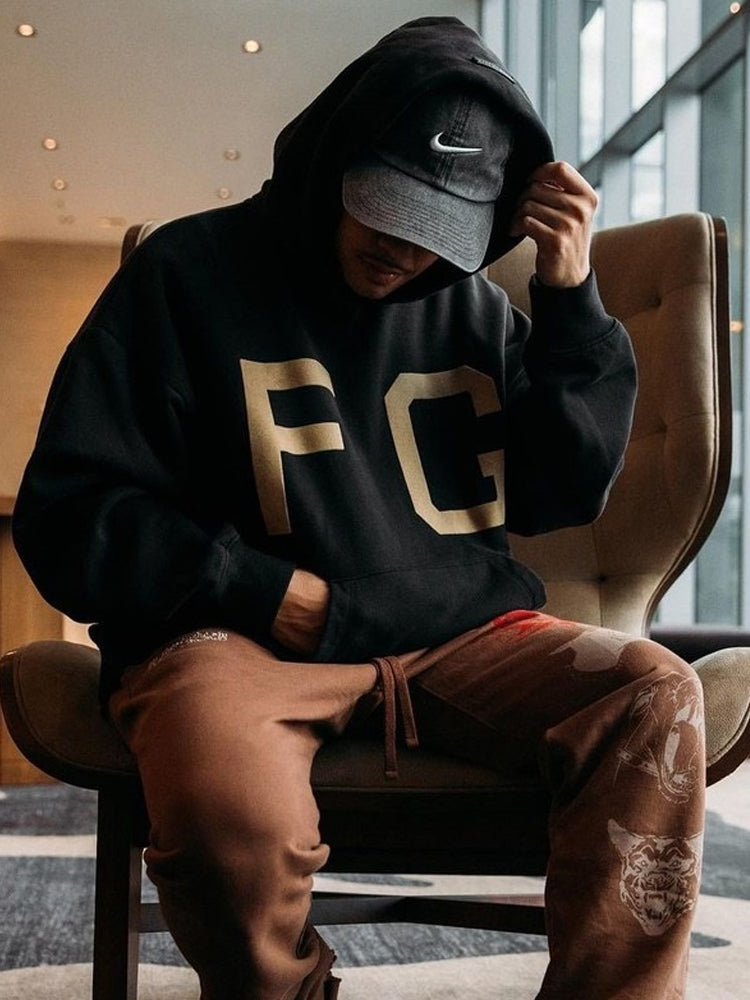 Load image into Gallery viewer, Letter Pullover Loose Hoodie