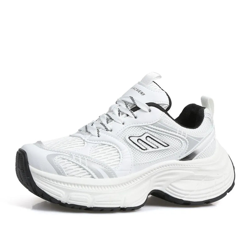 Load image into Gallery viewer, Letter Lace-Up Round Toe Athletic Shoes