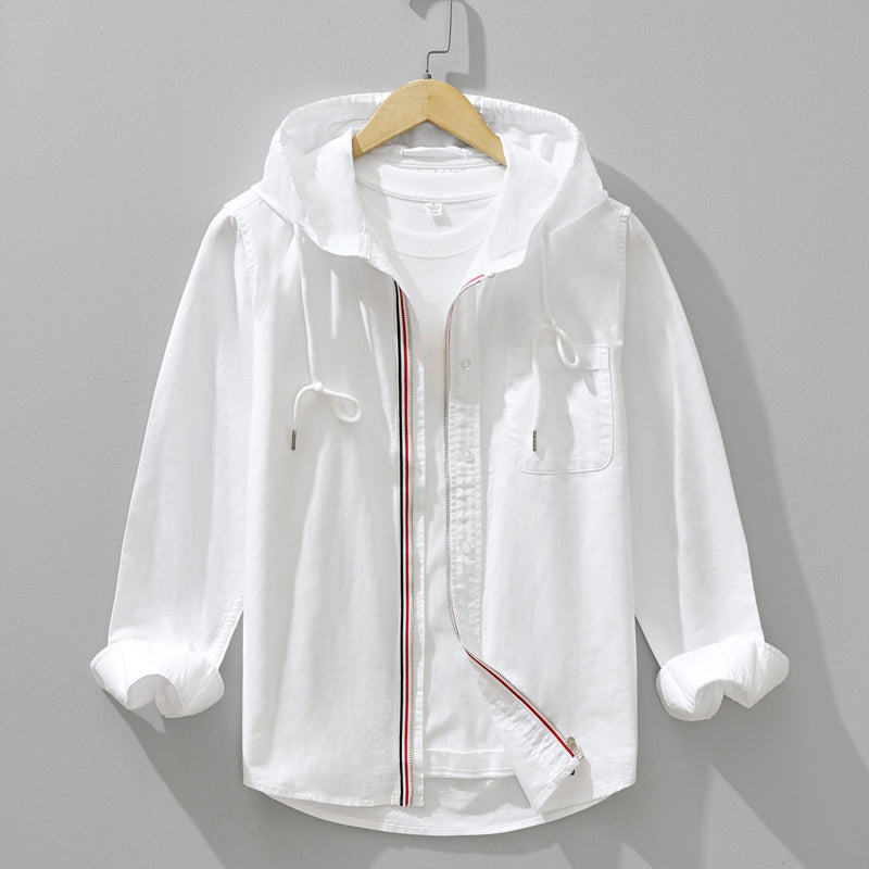 Load image into Gallery viewer, Trendy Hooded Long-Sleeve Shirt