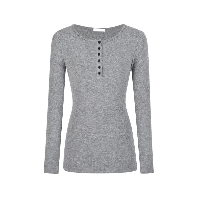 Load image into Gallery viewer, Button-fitted long-sleeved base layer