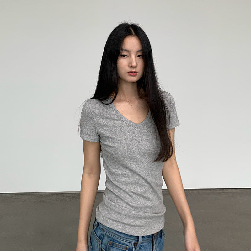 Load image into Gallery viewer, V-Neck Short-Sleeve T-Shirt