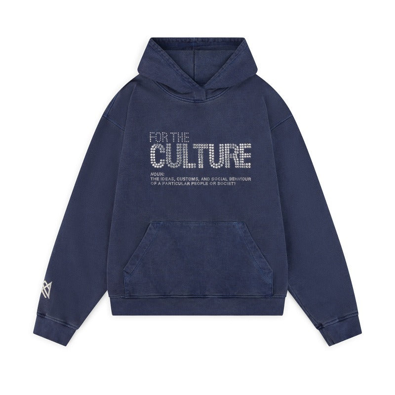 Load image into Gallery viewer, Rhinestone Letter Pullover Hoodie