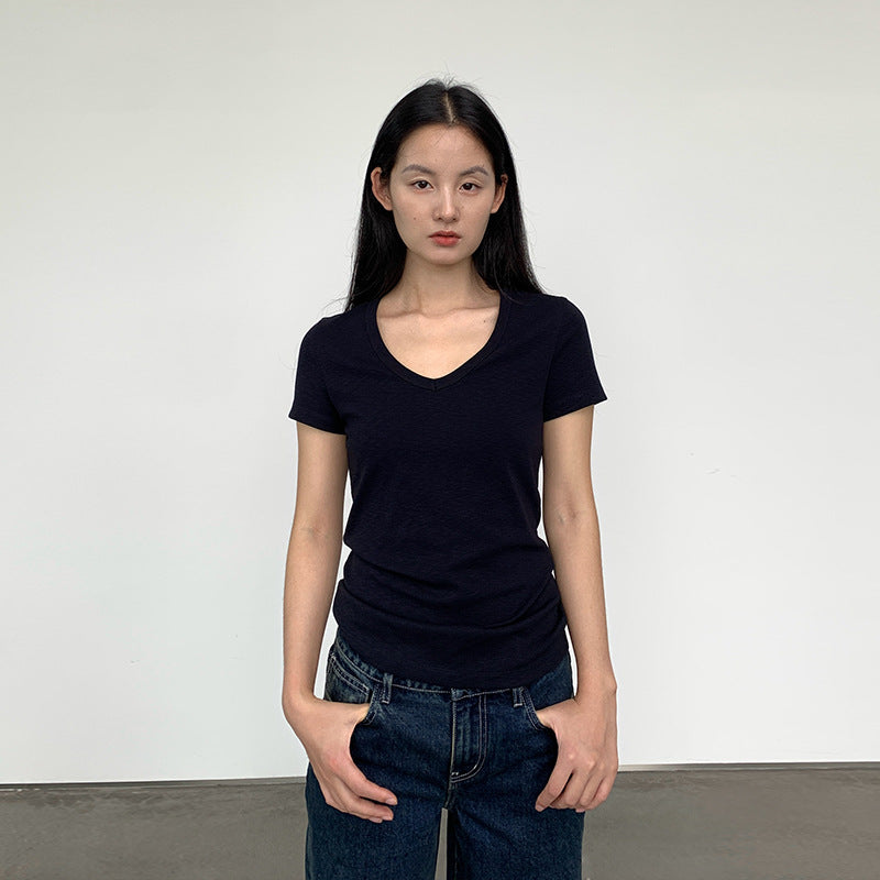 Load image into Gallery viewer, V-Neck Short-Sleeve T-Shirt