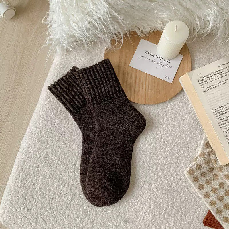 Load image into Gallery viewer, Fleece Lined Terry Mid-Calf Socks