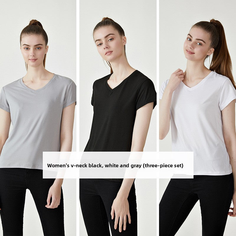 Load image into Gallery viewer, Women's Short Sleeve V-Neck T-Shirts
