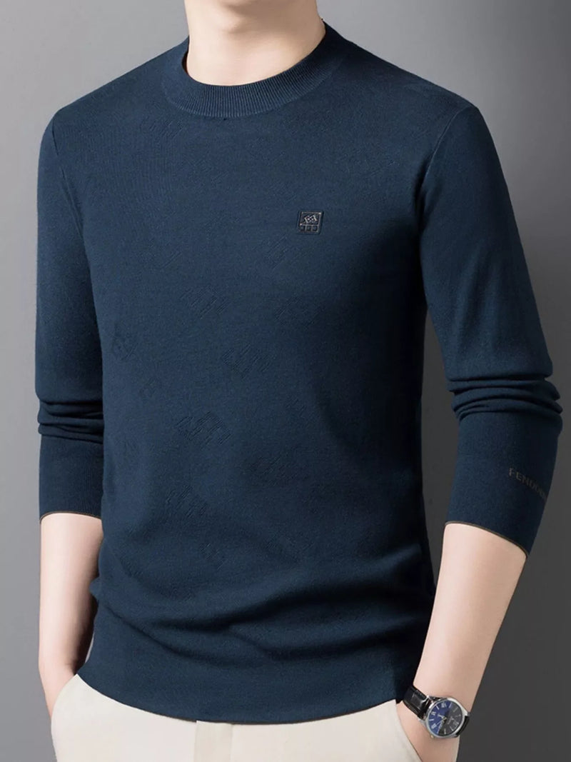 Load image into Gallery viewer, Men's Plus Size Round Neck Slim Fit Knit Top