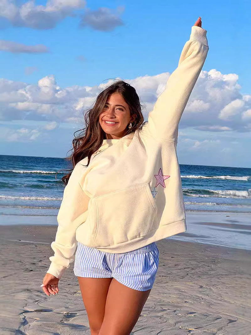 Load image into Gallery viewer, Women's Star Embroidered Hoodie