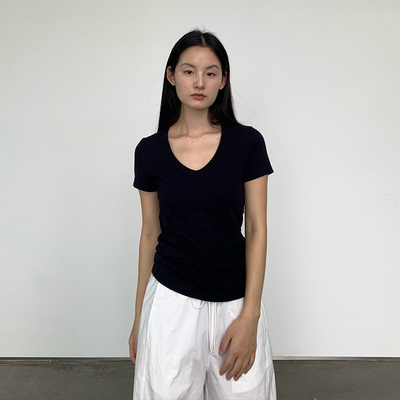 Load image into Gallery viewer, V-Neck Short-Sleeve T-Shirt