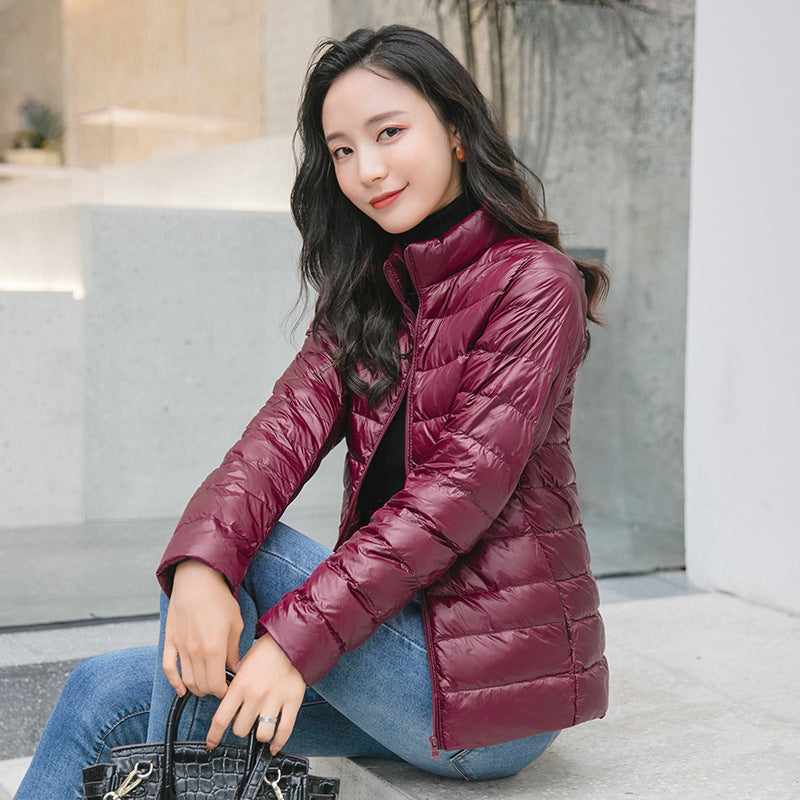 Load image into Gallery viewer, Women's Stand Collar Down Jacket