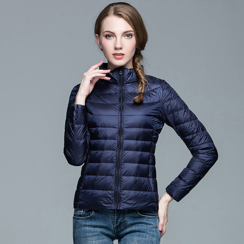 Load image into Gallery viewer, Women's Stand Collar Down Jacket