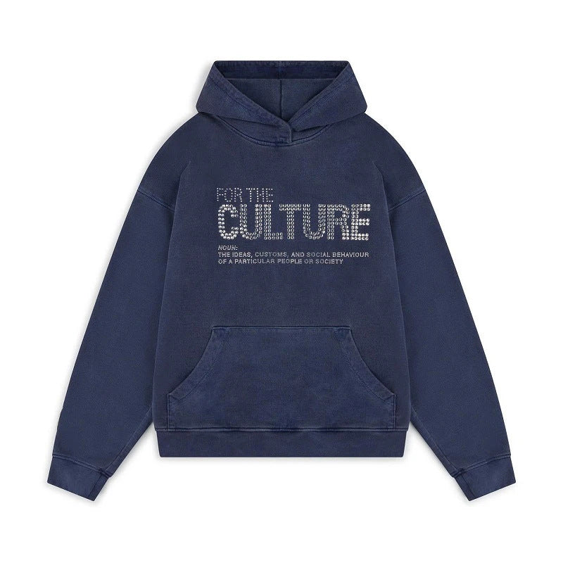 Load image into Gallery viewer, Rhinestone Letter Pullover Hoodie
