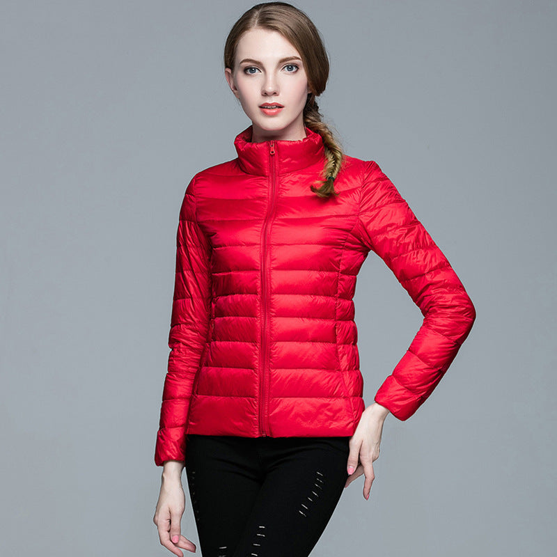 Load image into Gallery viewer, Women's Stand Collar Down Jacket