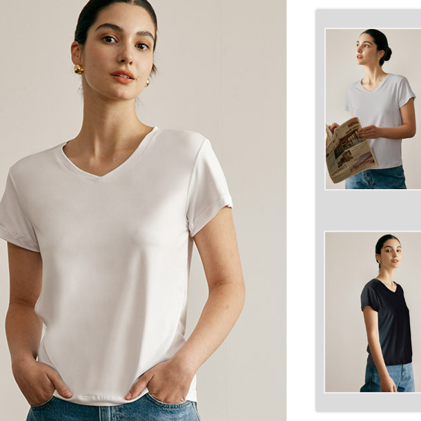 Load image into Gallery viewer, Women's Short Sleeve V-Neck T-Shirts