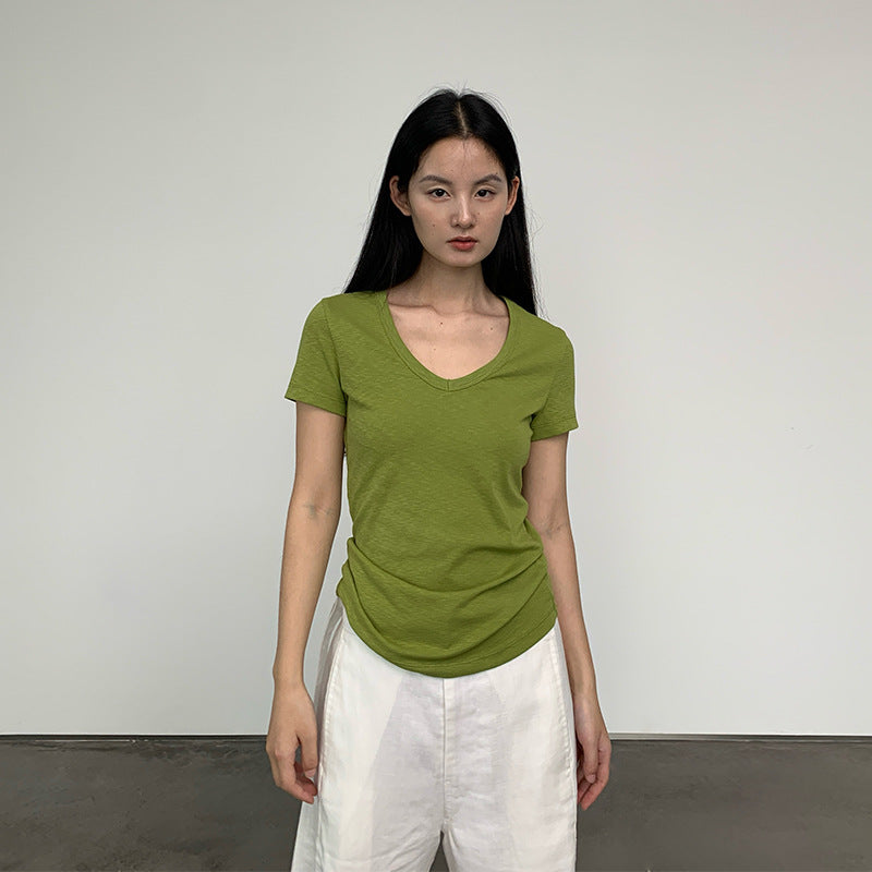 Load image into Gallery viewer, V-Neck Short-Sleeve T-Shirt