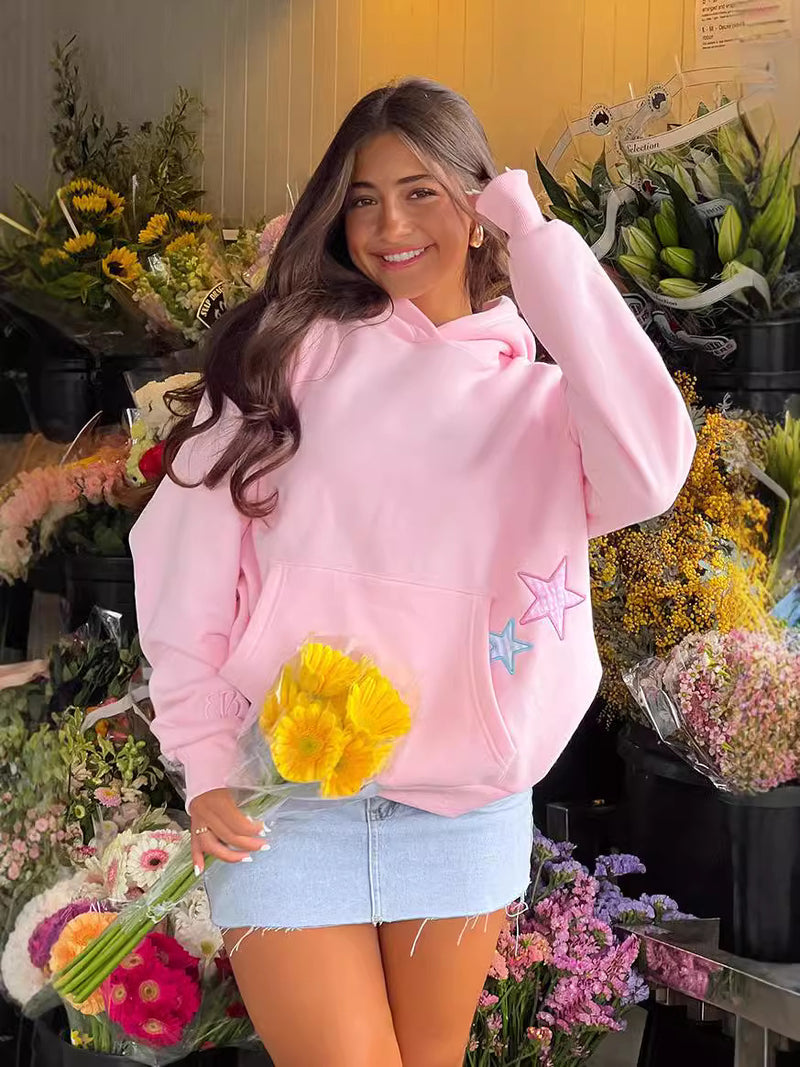 Load image into Gallery viewer, Women's Star Embroidered Hoodie