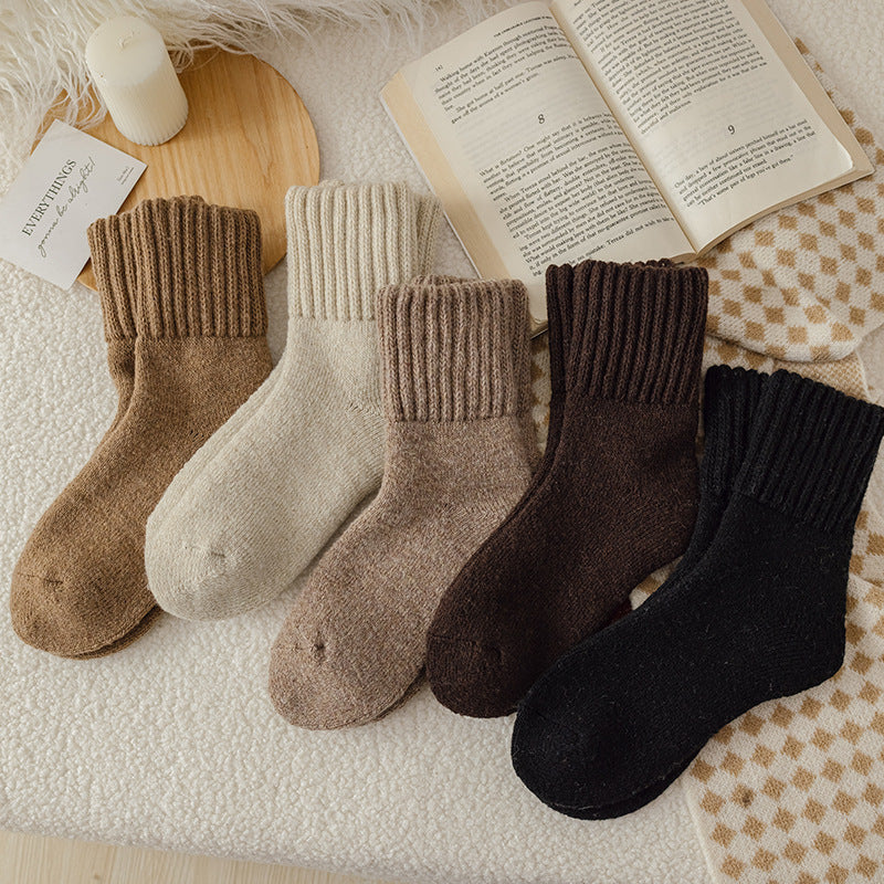 Load image into Gallery viewer, Fleece Lined Terry Mid-Calf Socks