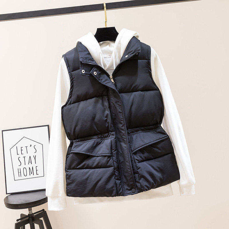 Load image into Gallery viewer, Women's Cotton Padded Vest Sleeveless Casual Jacket – photo 8 of 10
