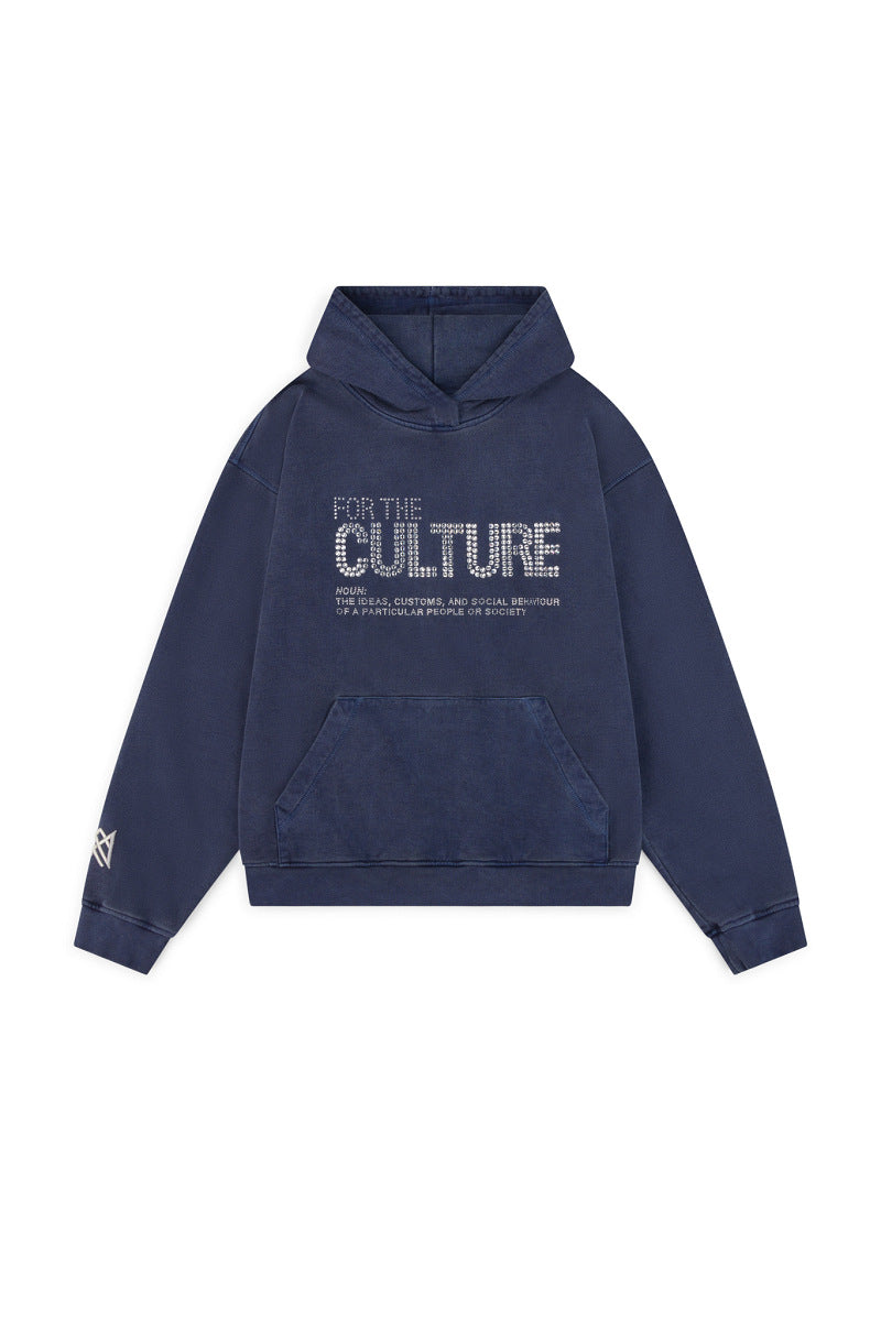 Load image into Gallery viewer, Rhinestone Letter Pullover Hoodie