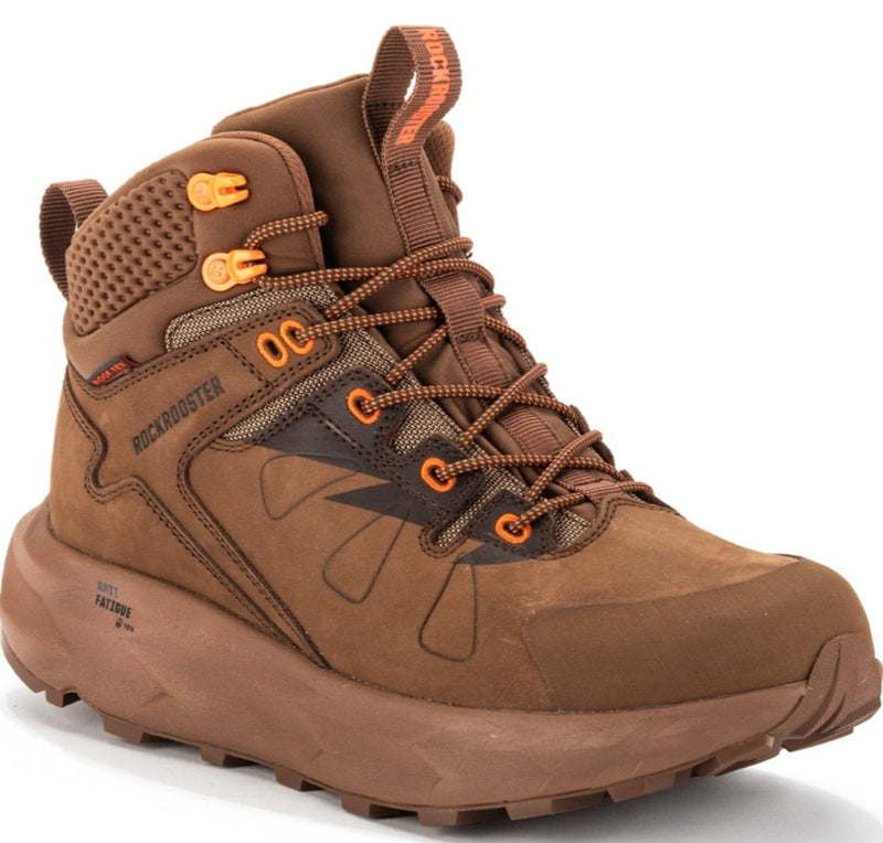 Load image into Gallery viewer, ROCKROOSTER Farmington Brown 6 Inch Waterproof Hiking Boots with VIBRAM®