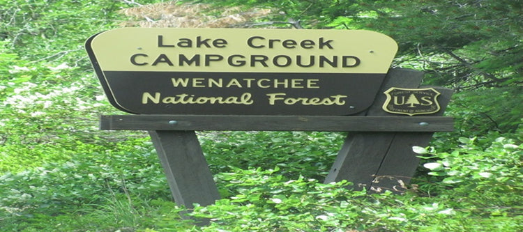 Lake Creek campground sign