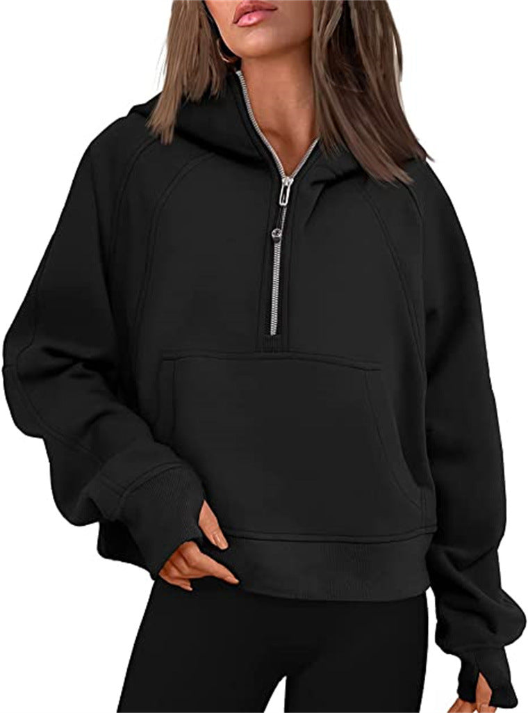 Load image into Gallery viewer, Fleece-Lined Half-Zip Sweatshirt
