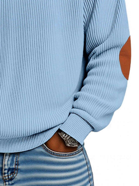 Load image into Gallery viewer, Men's Corduroy Half-Zip Stand Collar Long Sleeve Sweatshirt
