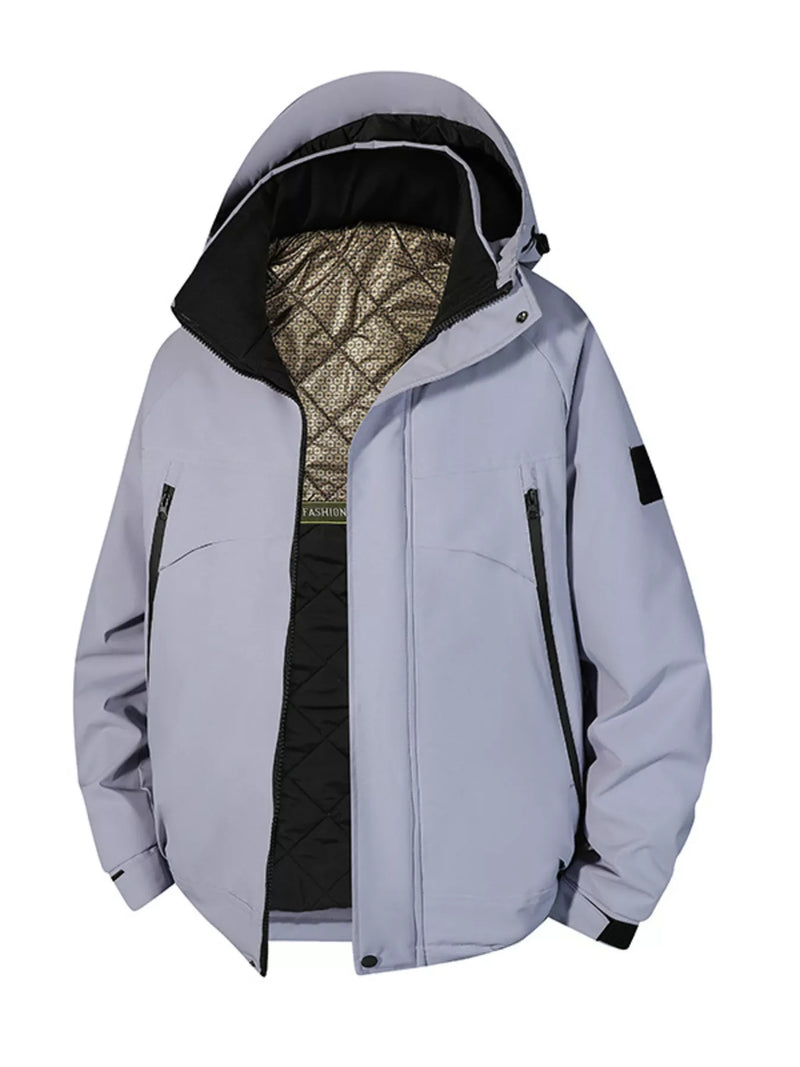Load image into Gallery viewer, Full Size Hooded Zip Up Winter Jacket Plus Size
