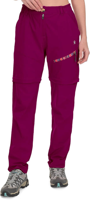 Women's Hiking Pants Lightweight Convertible Zip-Off Pants Quick Dry UPF 50