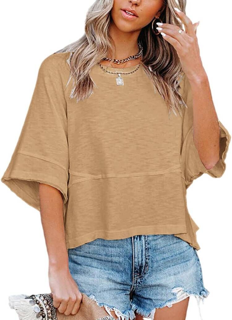 Load image into Gallery viewer, Women's Bell Sleeve Loose Fit T-Shirt

