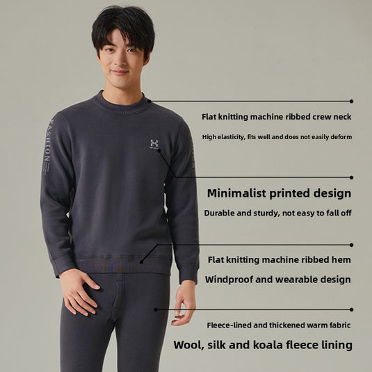 Mens Fleece Lined Thermal Underwear Set