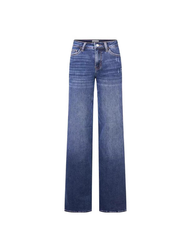 Load image into Gallery viewer, Women's High Waist Straight Leg Stretch Jeans
