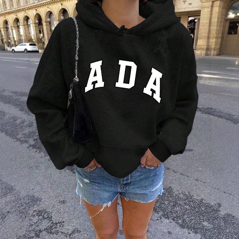 Load image into Gallery viewer, Letter Print Fleece Lined Hooded Sweatshirt
