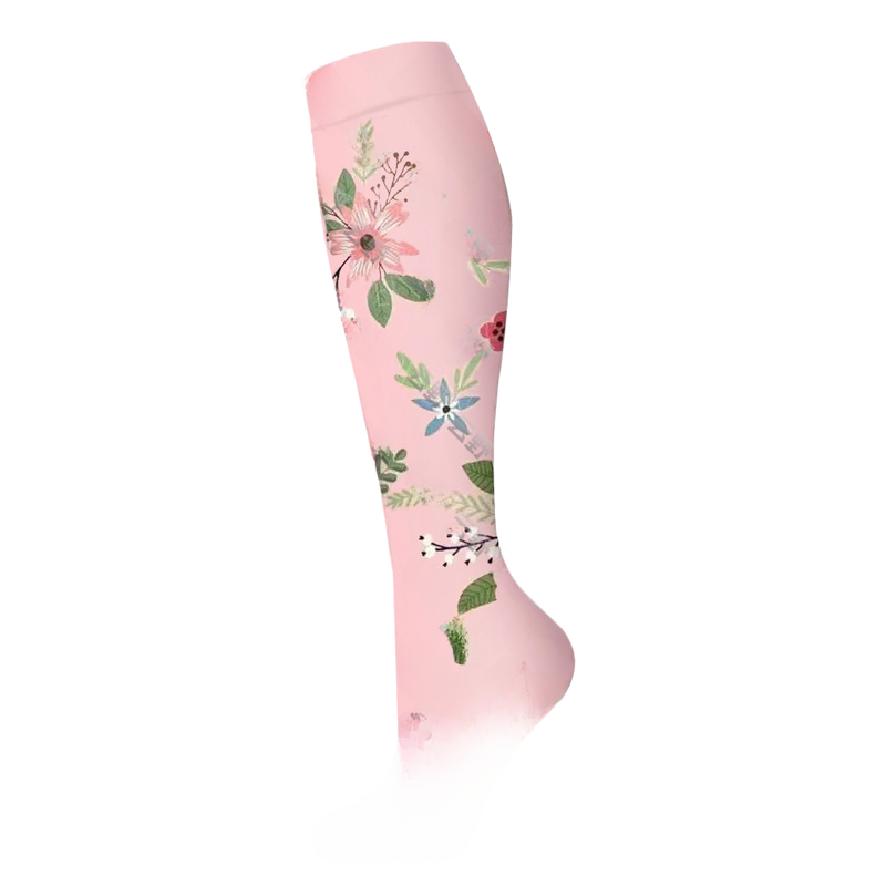 Load image into Gallery viewer, Floral Pattern Sports Compression Socks 200N Support
