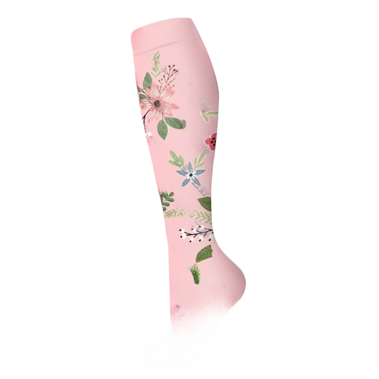 Floral Pattern Sports Compression Socks 200N Support