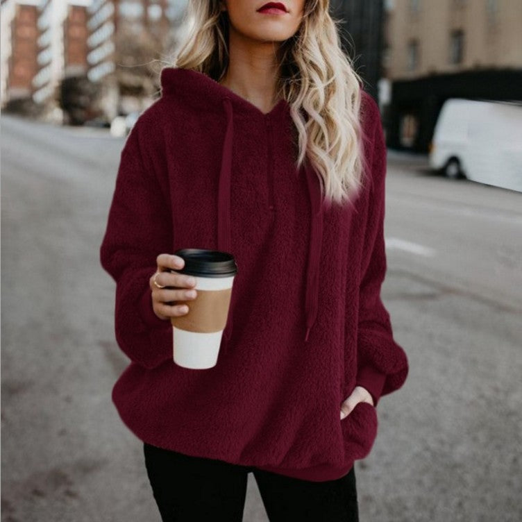 Load image into Gallery viewer, Sweatshirt Long Sleeve Loose Fit Fleece Jacket
