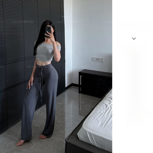 Womens High Waisted Wide Leg Yoga Pants Modal Fitness Pants