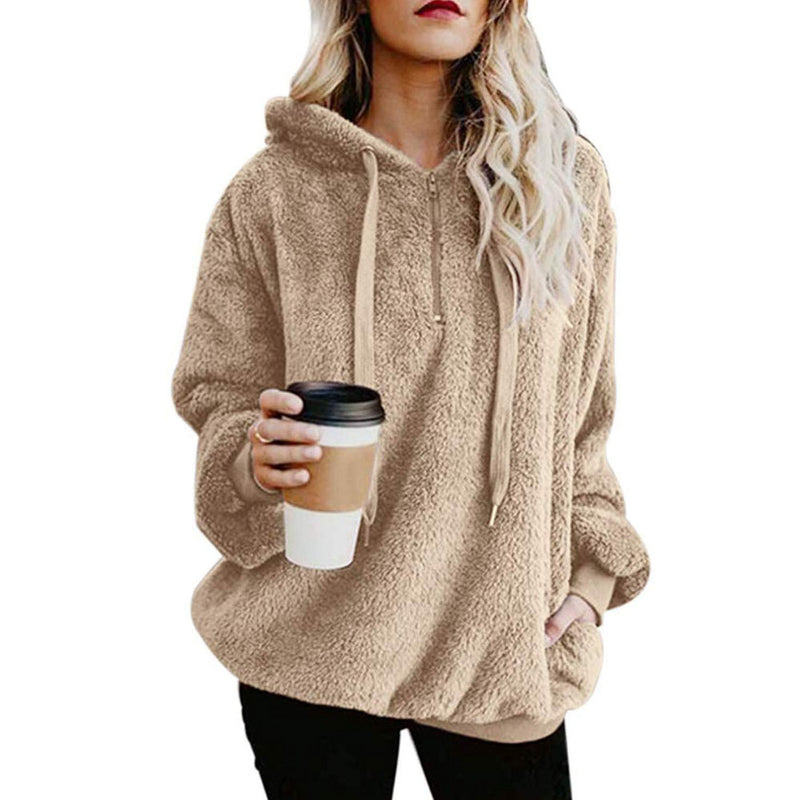 Load image into Gallery viewer, Sweatshirt Long Sleeve Loose Fit Fleece Jacket
